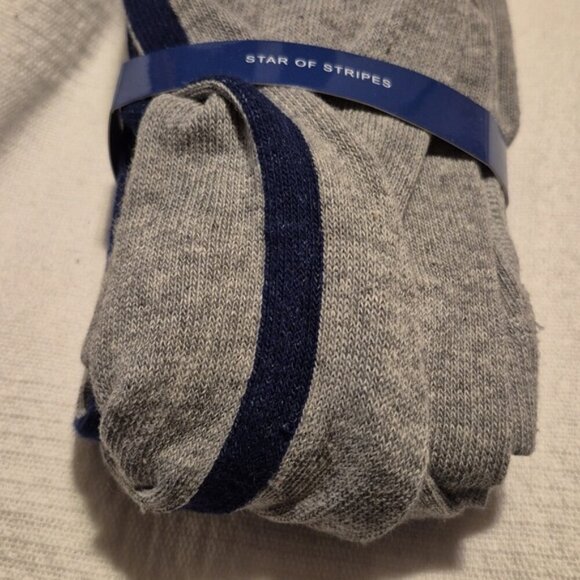 Tooby Doo girls footless sweater tights leggings gray with blue stripe NEW - Picture 5 of 8